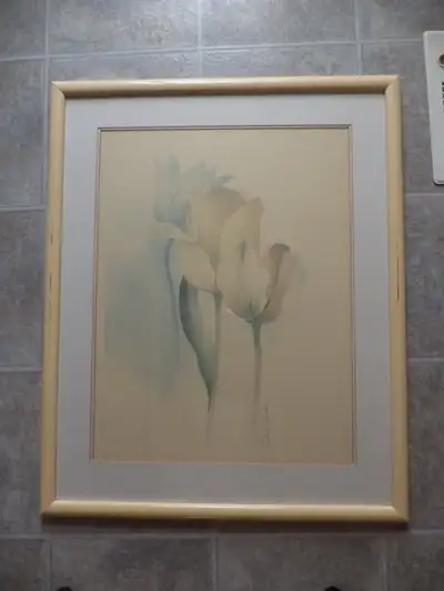 Framed print of flowers - 34 1/4 by 25 3/4, View more