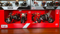 Set of 4 1:12 scale Ducati Diecast motor cycles