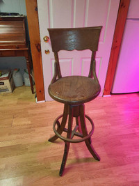 Antique Oak Bar stools (2)