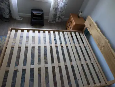Locally hand-made Cherrywood Queen Bed Frame price negotiable, View more