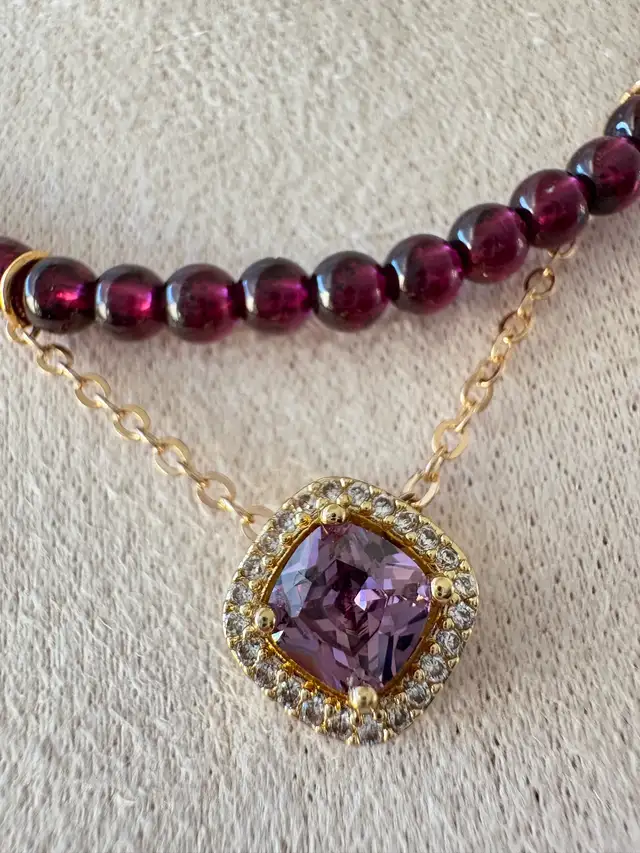 $39｜Convertible Necklace & Bracelet · Purple Garnet  in Jewellery & Watches in St. Albert - Image 6