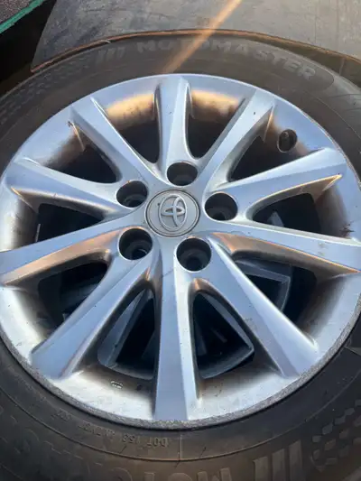 4RIMS 16 INCH 2 TIRES OK 2 Needs replacing 215/60/16 5x114.3