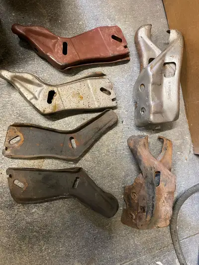 For sale are front and rear bumper bracket sets for 1971 and 1972 Chevrolet Chevelle, Malibu, SS Rea...