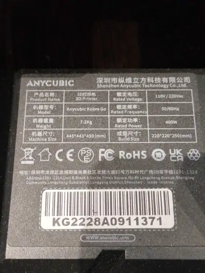Anycubic Kobra Go 3D Printer, View more