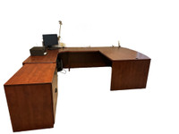 Executive desk and book case
