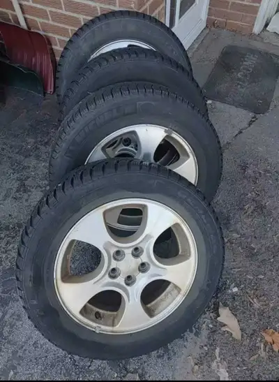 Size: 215 / 60R16. $55/each. A set of four Michelin winter tires on rims in great condition. One tir...