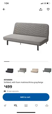 ikea nyhamn sofa bed and pocket spring mattress