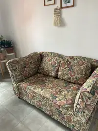 Vintage 90´s adjustable floral couch futon divan