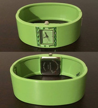 Women's Jewelry - NEW - Green Jewel Rhinestone Emerald Gem Watch