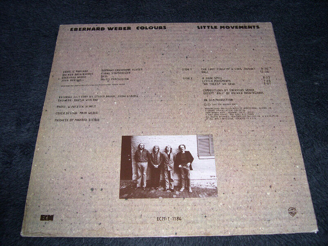 Eberhard Weber Colours - Little Movement (1980) LP JAZZ dans CD, DVD et Blu-ray  à Ville de Montréal - Image 2