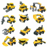 12 Eggs Building Blocks Toy Construction Vehicles for Easter NEW