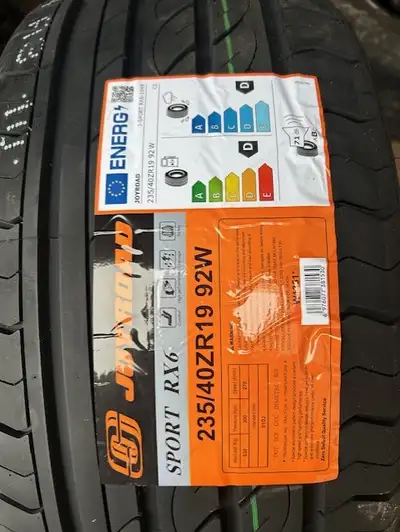 235/40R19 Joyroad All-Season Tire – $125 Each Premium Joyroad tire in 235/40R19 size. Brand new all-...