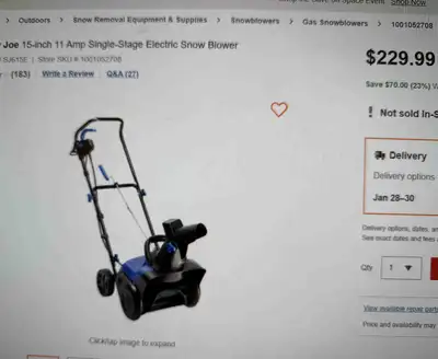 Snow Joe Electric Snow Blower, View more