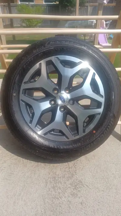 For sale is a set of four lightly used 17” all-season tires with rims installed, size 225/60/17. The...