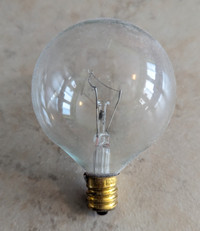 G16 Incandescent 40w bulbs e12 base