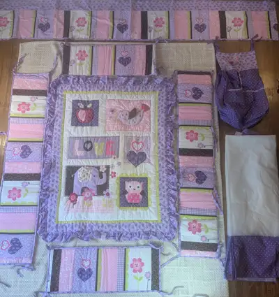 9 piece Nursery bedding set/ See pics & details, View more