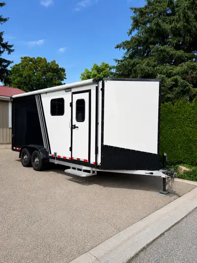 2024 Aluminum Toy Hauler / Camper – ATV Ready + Queen Bed – $29,000 OBO Very clean, lightly used 7’...