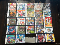 Lot of 24 Nintendo ds game on with a non working system as is