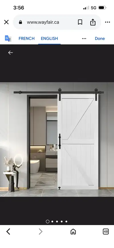 New Two Easy-to-assemble medium-density fiberboard barn door , View more