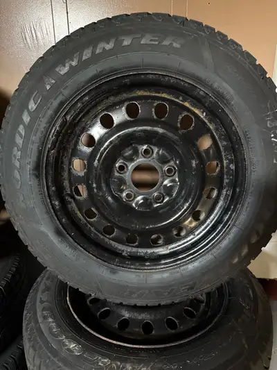 Have a set of winter tires came off dodge journey but they do fit on dodge caravan as well tons of l...