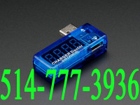 USB Current Voltage Power Tester Voltmeter Voltmètre Fil Wire