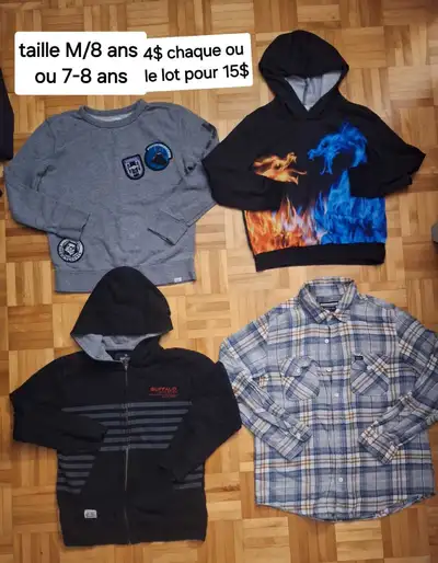 7-8 ans - 17 morceaux (vestes, coton-ouatés et pyjamas), View more