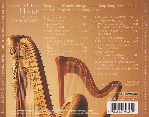 NARADA FACES OF THE HARP COLLECTION CD Celtic New Age Relaxation dans CD, DVD et Blu-ray  à Ville de Montréal - Image 2