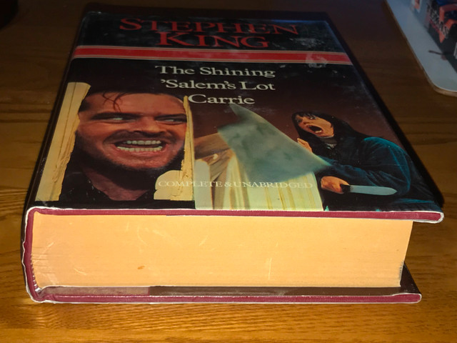 Stephen King HC Book 3 in 1 Omnibus Carrie The Shining 1986 in Fiction in St. Catharines - Image 4