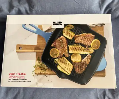 New KUHN RIKON 10.25 Inch Cast Iron Grilling Pan, View more