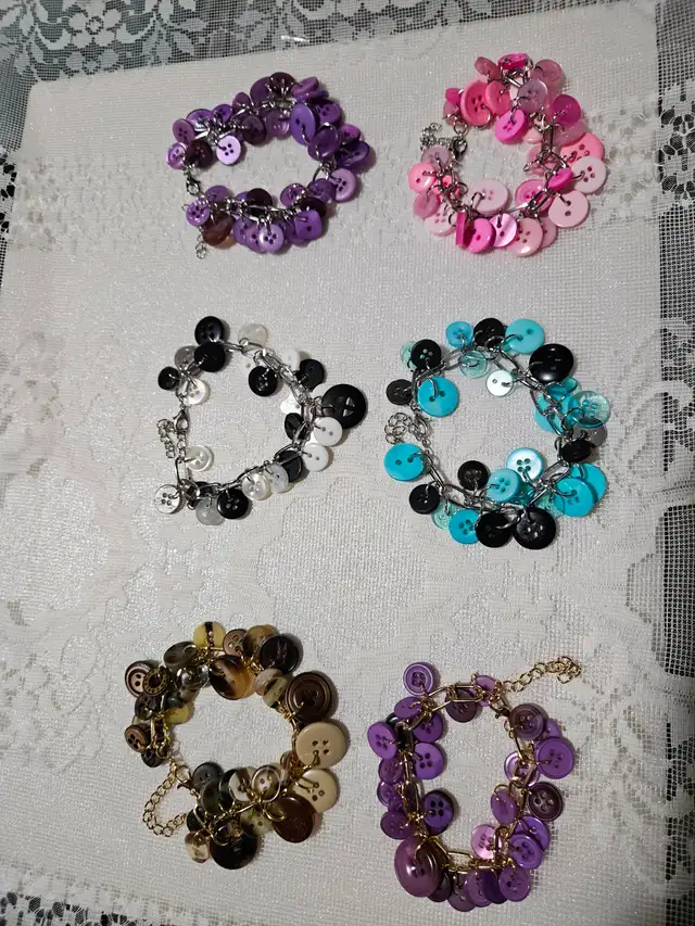 Button bracelets for sale