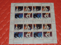 Sheet of 16 Canadian stamps - World Figure Skating Championships
