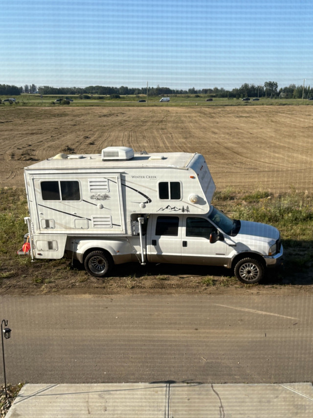 2004 ford f-350 diesel dually with truck camper in Cars & Trucks in St. Albert