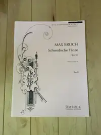 Bruch Schwedische Tänze, Op. 63, Volume 1 for violin and piano