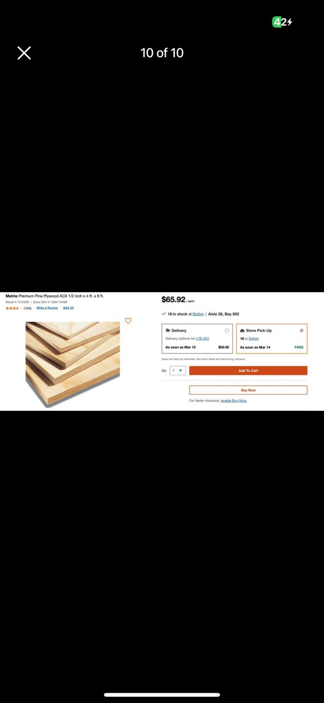 BEST QUALITY PLYWOOD FOR SALE 4x8 1/2 5/8 in Floors & Walls in Mississauga / Peel Region - Image 4