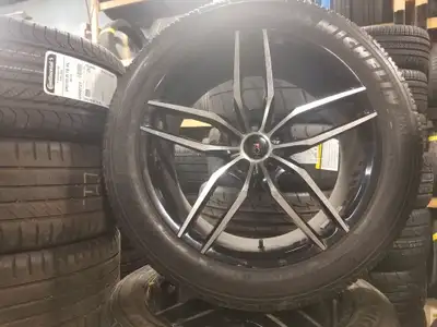 Used - Good 275/45/20 Kinforest KF550 UHP tires + 275/45R20 Michelin A/S & Kinforest tires 20x9" iKO...