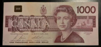 Rare Canada 1000.00$ bill