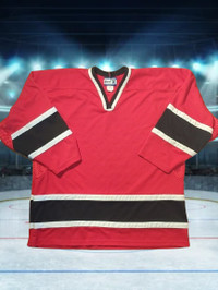 Men's Hockey Jersey Vintage 2XL Red Black White KOBE Blank( NEW)