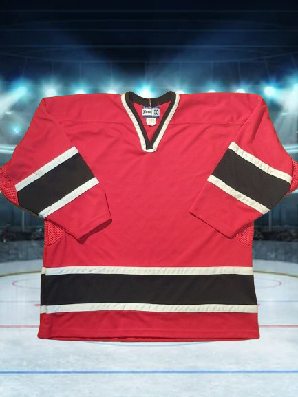 Men's Hockey Jersey Vintage 2XL Red Black White KOBE Blank( NEW) in Men's in Mississauga / Peel Region
