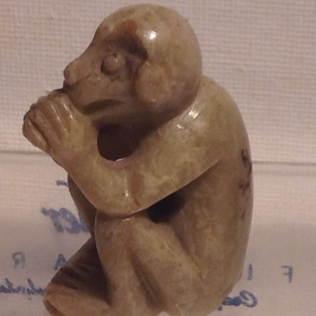 Antique Chinese Beautiful Stone Figures of Monkey in Arts & Collectibles in Vancouver - Image 3