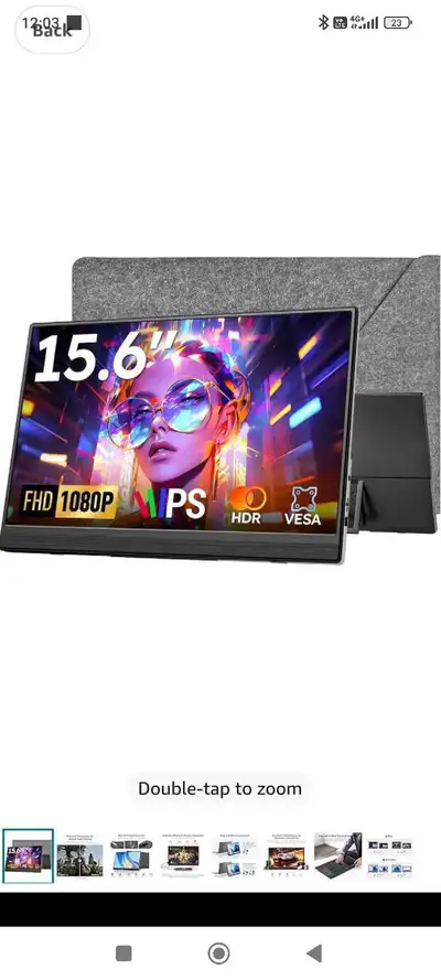 Portable Monitor, 15.6" FHD 1080P Travel Screen for Laptop with , View more