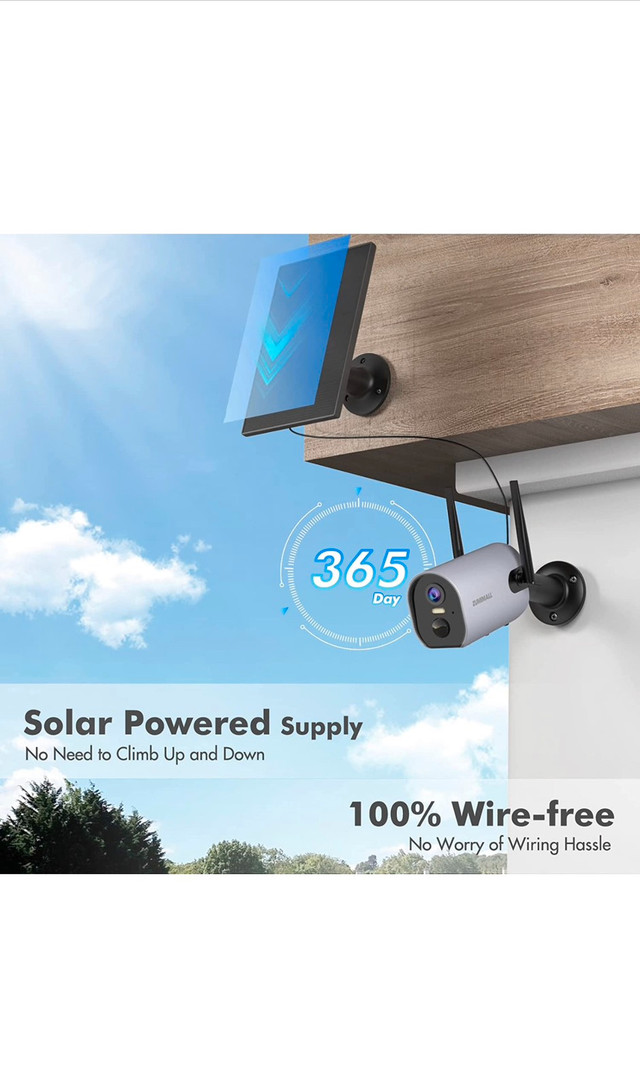 Wireless Outdoor WiFi Security Camera, Rechargeable in General Electronics in City of Toronto - Image 2