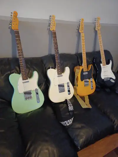 For sale some American Fender guitars. 63 AVRI TELECASTER $2100 SOLD!!!! 52 AVRI HOT ROD TELECASTER...