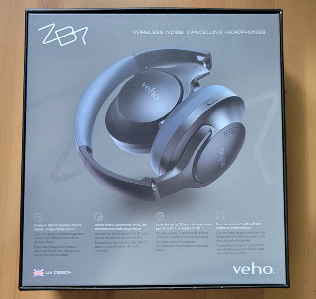 Veho ZB-7 Wireless Noise Cancelling Headphones new in box. in General Electronics in Oakville / Halton Region - Image 3