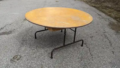Round Wood Folding Table 48 inch 1.2 meters diameter, View more