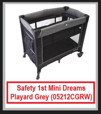 (NEW) Safety 1st Mini Dreams Playard Grey (05212CGRW)