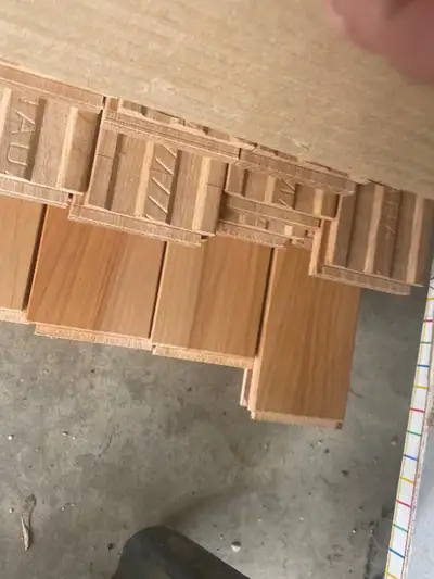 About 120 sqft hardwood pre finished hardwood flooring still in the boxes