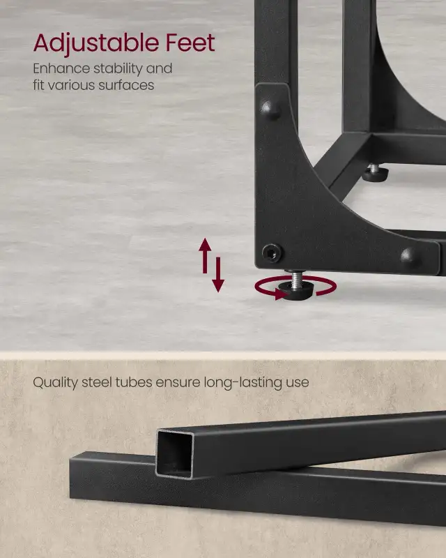 VASAGLE C-Shaped Side Table – Rustic Brown + Ink Black in Other Tables in Oshawa / Durham Region - Image 7