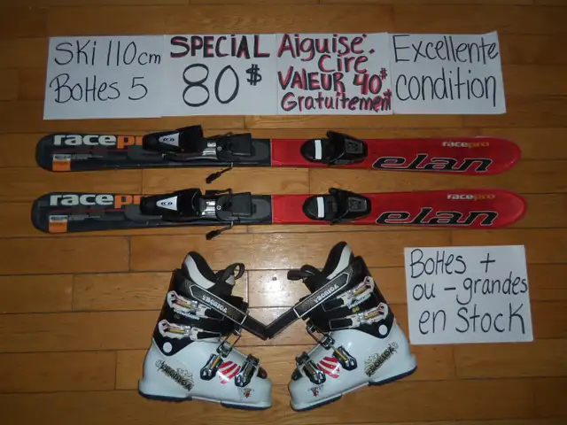 Ensembles kits ski alpin et twin tip 80 93 100 110 cm in Ski in Drummondville - Image 12