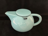 Beautiful David’s Tea Aqua-Turquoise Teapot with Strainer