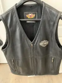 Men's Harley Davidson Large Leather Vest
